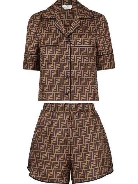 fendi silk pyjamas|fendi onesie women's.